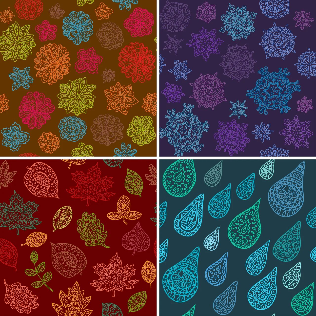 Паттерн времена года. Four Seasons pattern. Four Seasons pattern PNG.